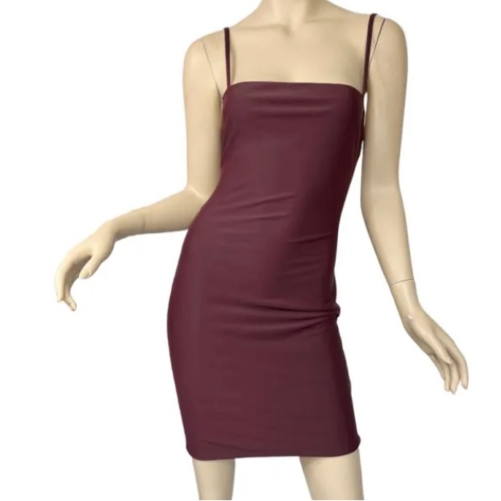 Tiger Mist Burgundy Mini Dress